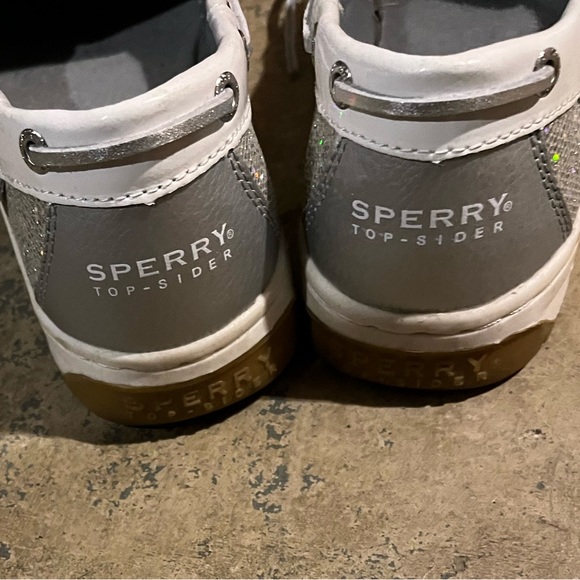 White glitter sparkle Sperry shoes - Picture 3 of 5